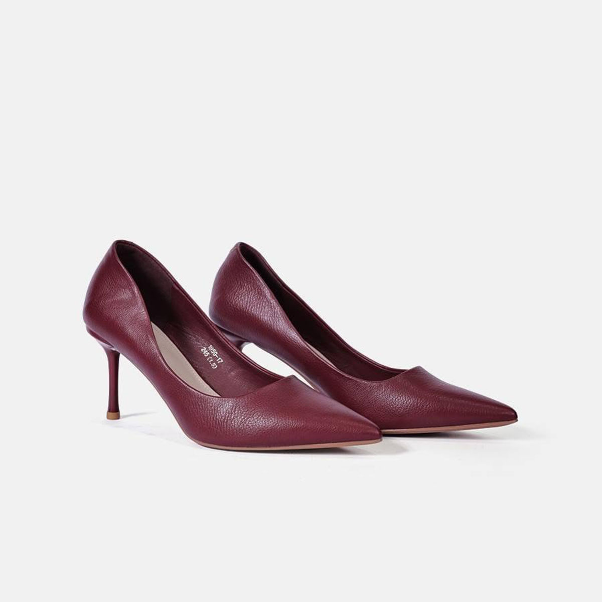 GN02 - Giày cao gót nữ màu đỏ mận