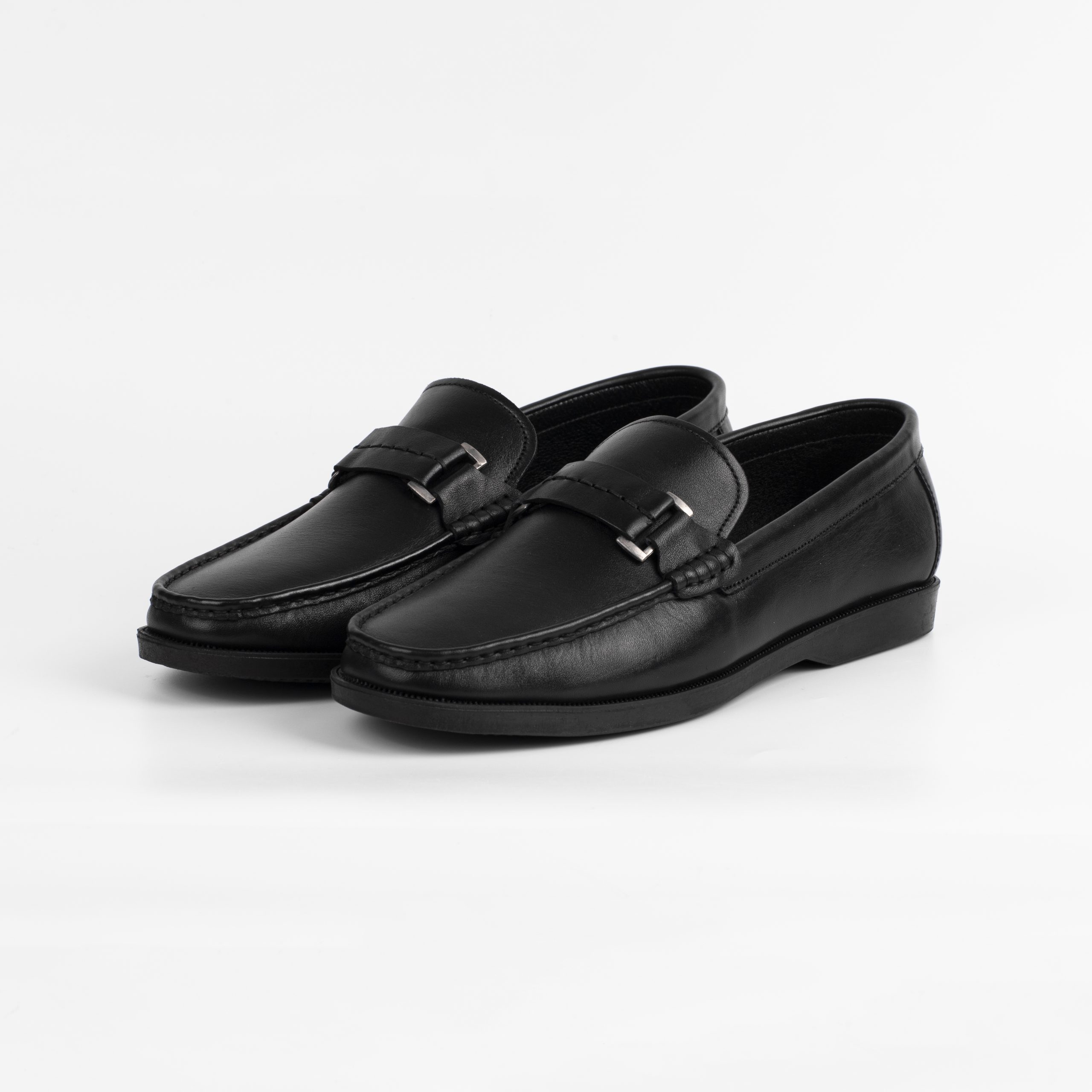 Giày Lười Da Bò LX91 - Đen