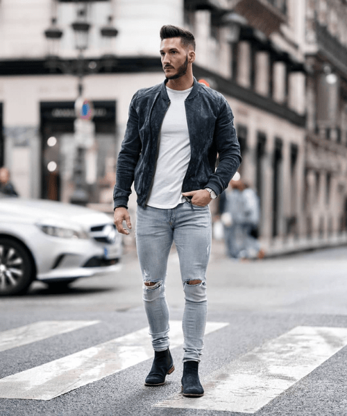 Boot nam với quần jeans