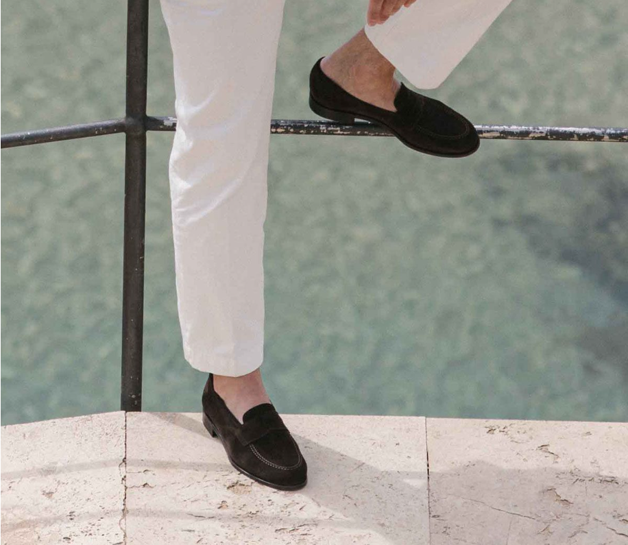 Giày lười hàn quốc nam Da lộn