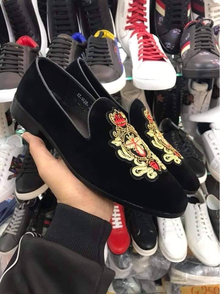 Giày lười vải nhung sang chảnh