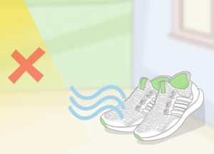 Không nên phơi giày ngoài nắng