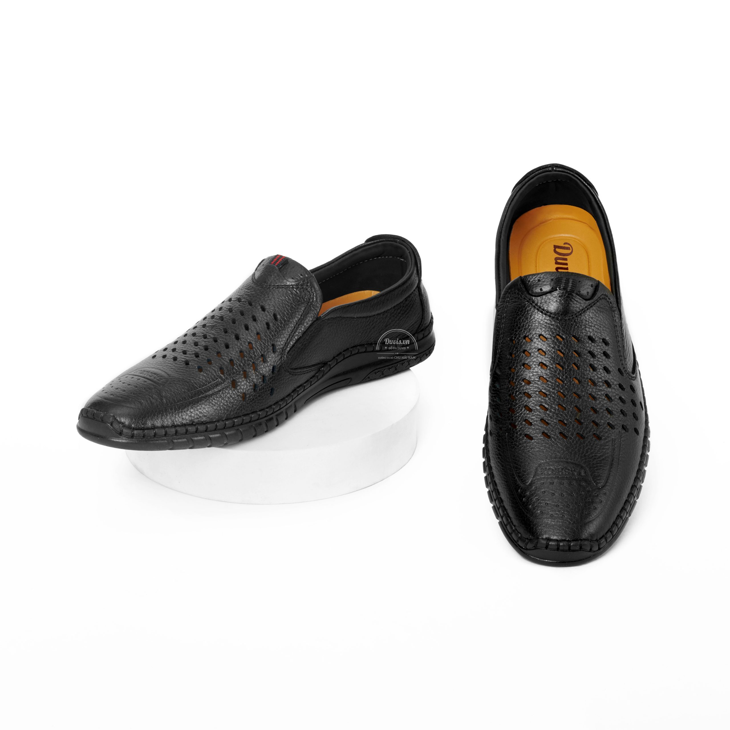 Giày Lười Da Bò L117 –Đen