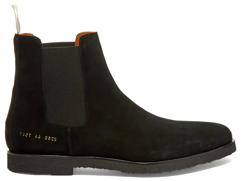 Common Projects Suede Chelsea Boots Black