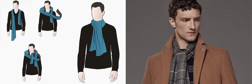 Quàng khăn kiểu overhand