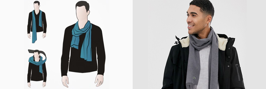 Quàng khăn kiểu quấn 1 vòng