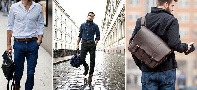 Túi xách nam phù hợp với bạn nam cao, gầy