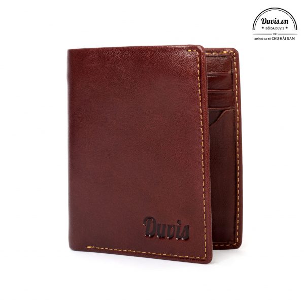 Ví Da Nam Đút Túi VMX01 – Duvis – Nâu – Dáng đứng