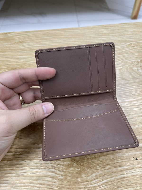 Cấu tạo Ví Đựng Card Visit Da Bò Nam VC01- Duvis – Nâu