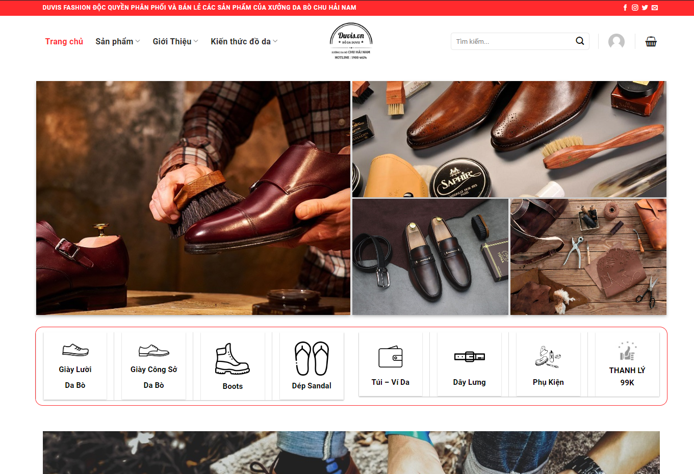 Thương hiệu đồ da Duvis