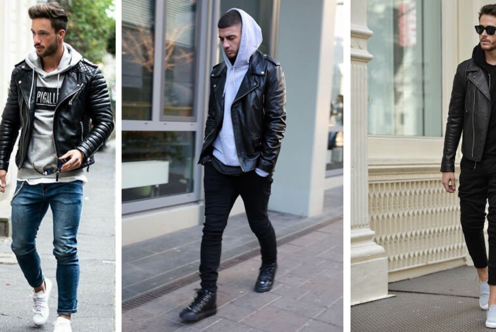 Áo hoodie và áo khoác da