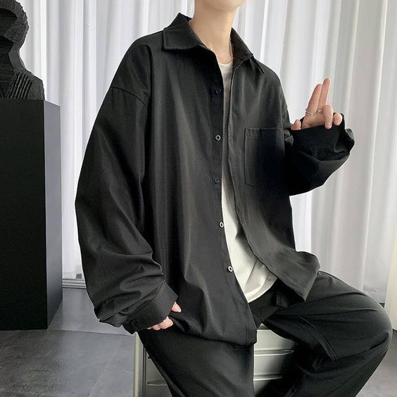 Kết hợp áo sơ mi khoác ngoài và quần tây tone sur tone