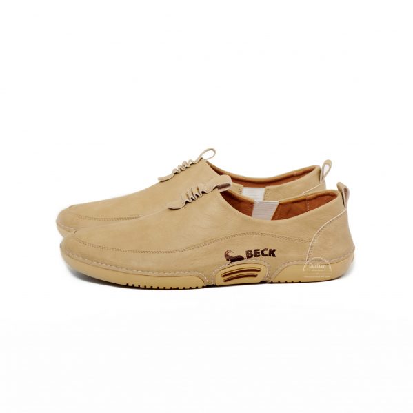 Giày lười Da Bò LD01 – Màu trắng kem – Duvis