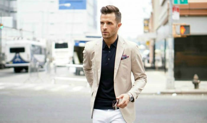 Áo thun polo phối với áo vest/blazer style nam hàn quốc