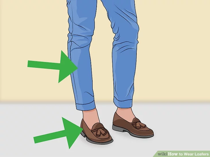 Mang giày lười nam cao cấp hàng hiệu với quần chinos