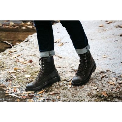 Combat&nbsp;boot nam cao cổ da