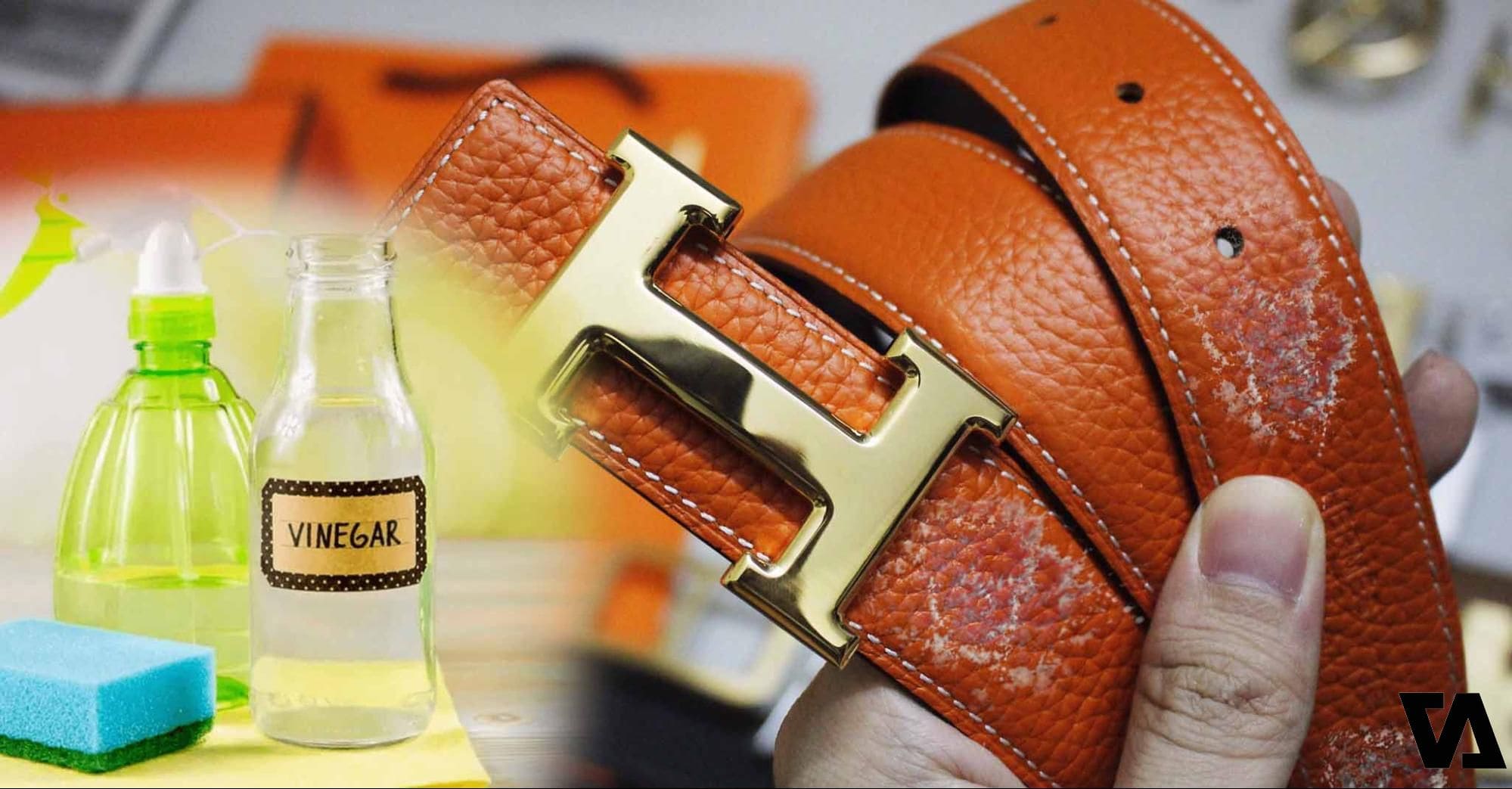 Vệ sinh vết mốc thắt lưng Da bằng dầu thông