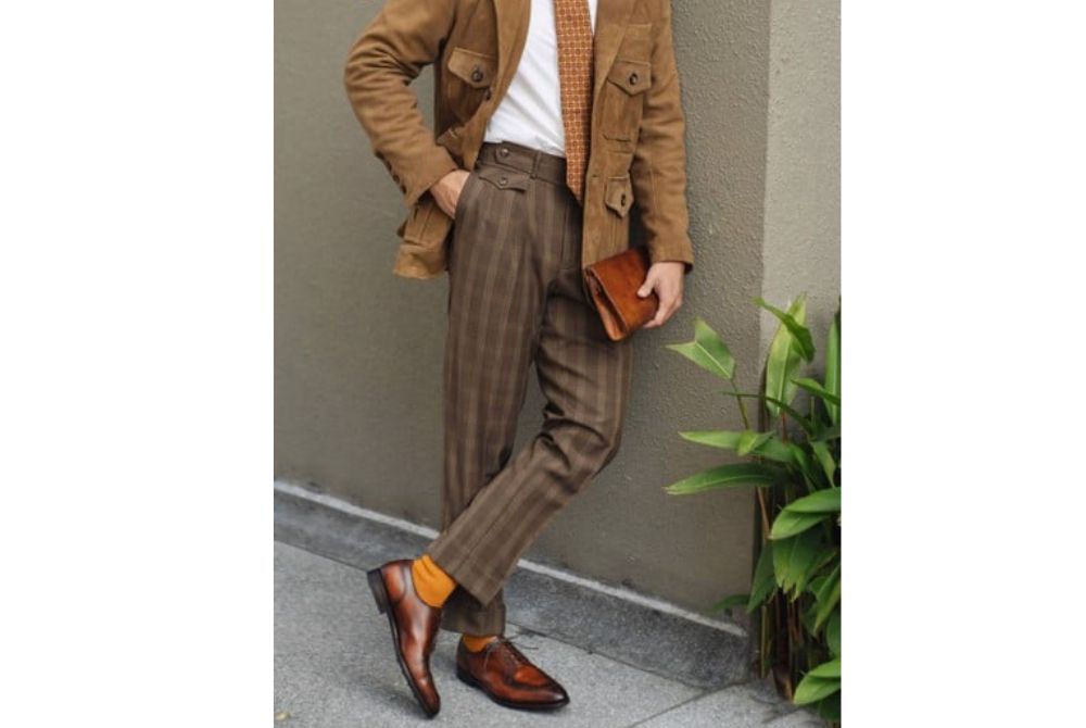 Phối giày lười nam cùng với quần Baggy