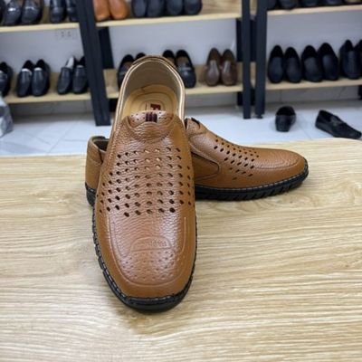Giày lười nam đục lỗ Duvis