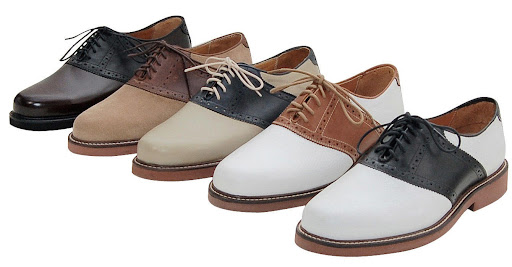 Giày Oxford saddle