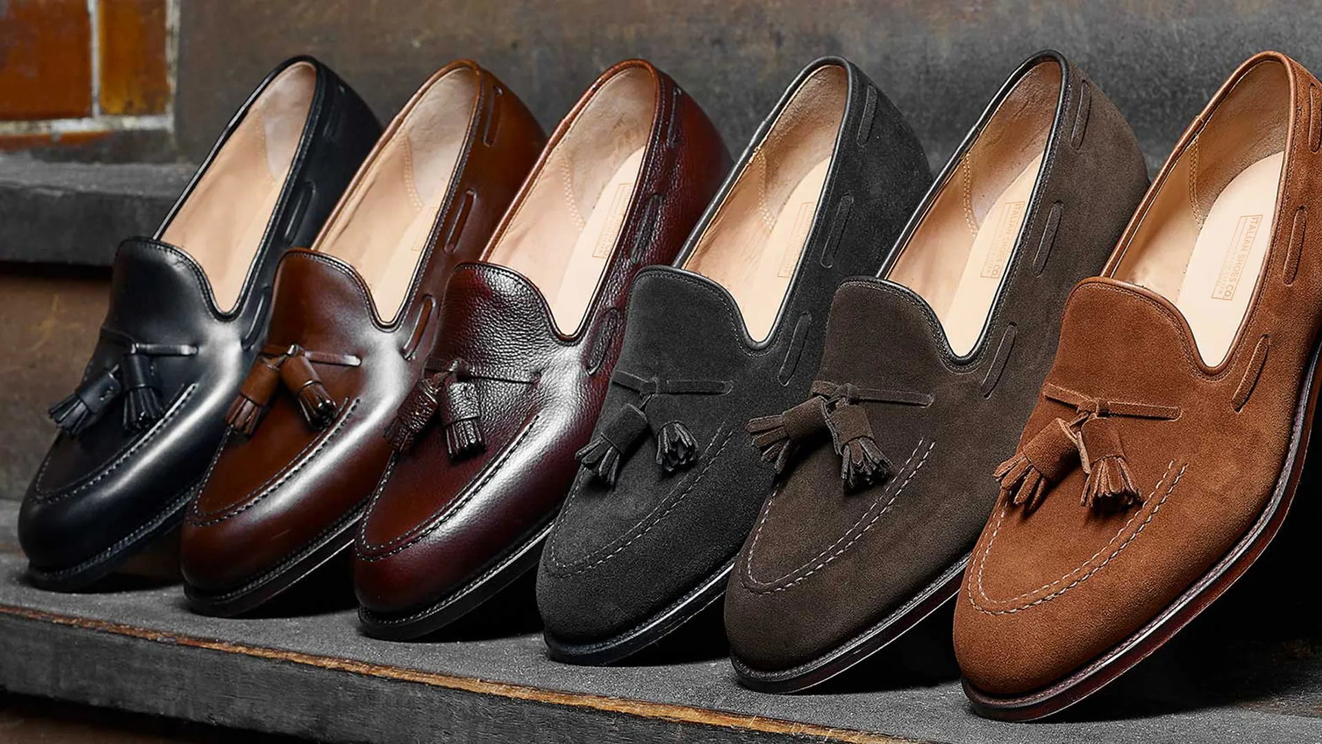 Tassel Loafer giày da lộn nam 