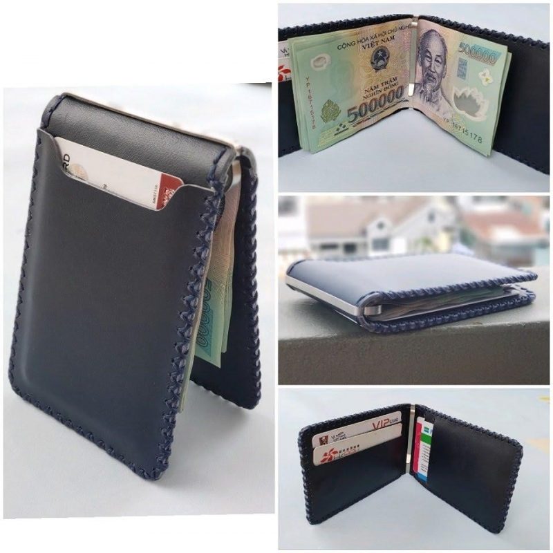 Ví da nam kẹp tiền dáng cơ bản