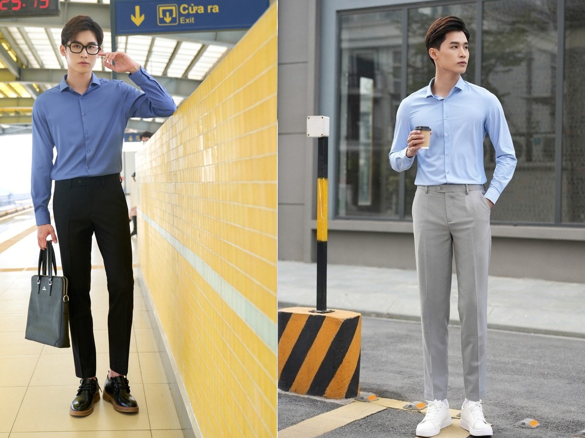 Phối đồ với áo sơ mi nam