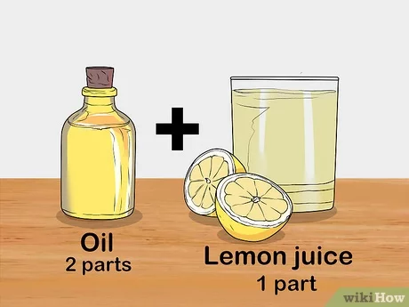 Trộn một ít chanh với dầu