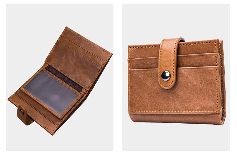 Ví da nam ngang nhiều ngăn siêu nhỏ