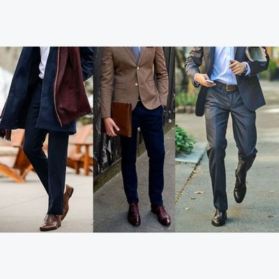 Phối ví da nam với quần âu