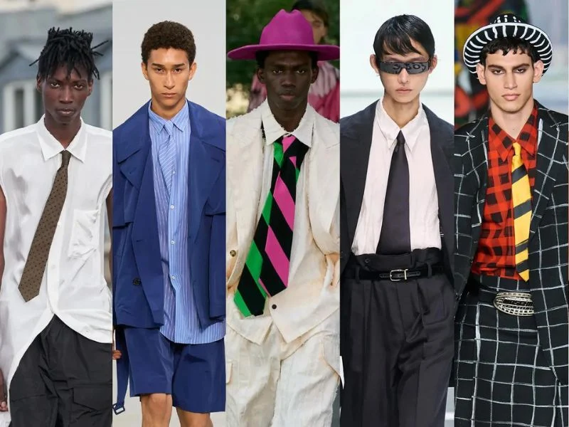 Cà vạt tràn ngập trên các sàn diễn thời trang